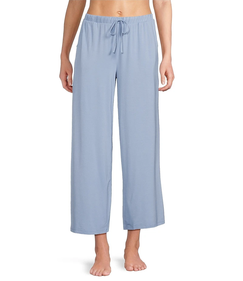 Nottibianche Solid Bamboo Jersey Knit Coordinating Cropped Sleep Pants