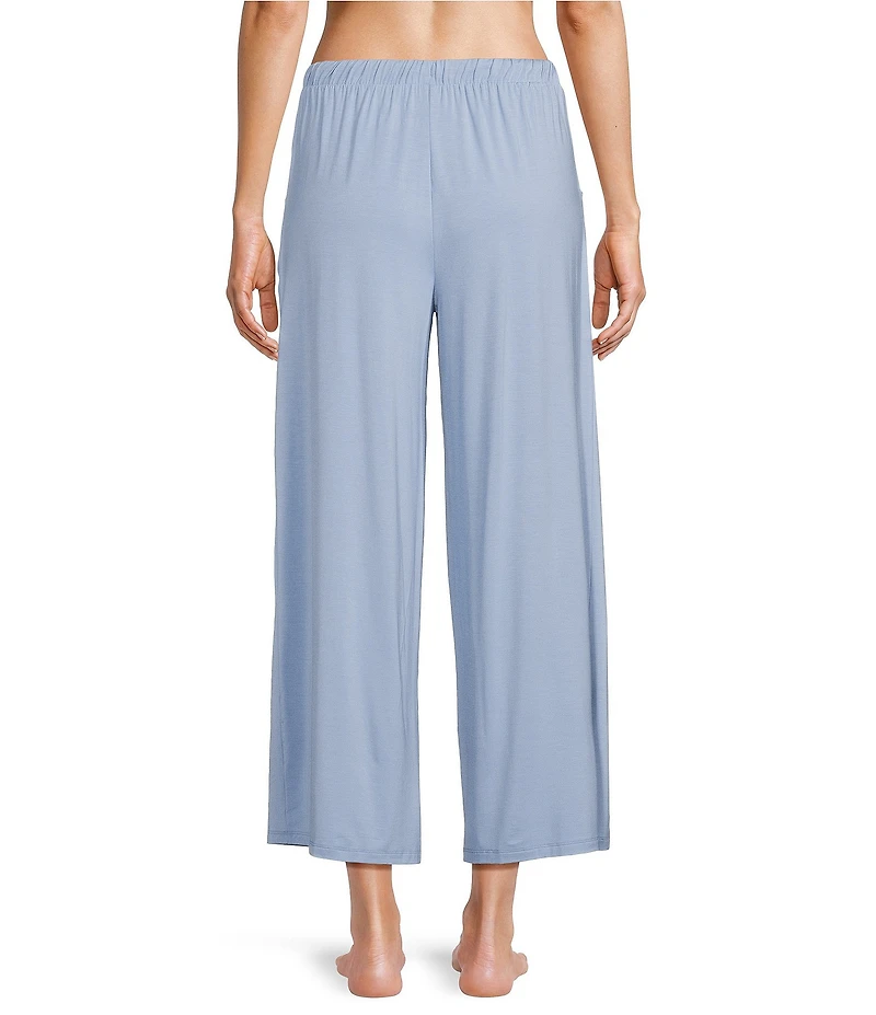 Nottibianche Solid Bamboo Jersey Knit Coordinating Cropped Sleep Pants