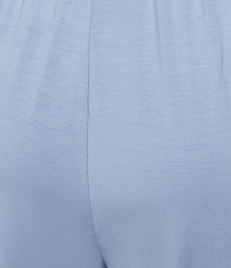 Nottibianche Solid Bamboo Jersey Knit Coordinating Cropped Sleep Pants