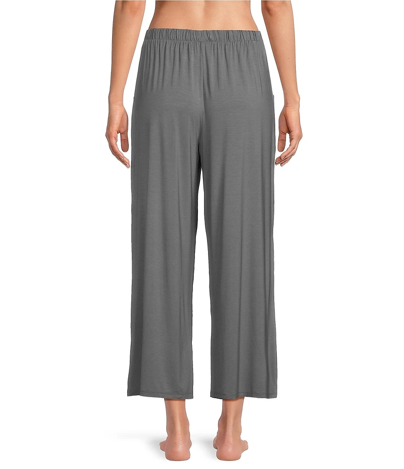 Nottibianche Solid Bamboo Jersey Knit Coordinating Cropped Sleep Pants
