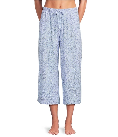 Nottibianche Spring Drop Print Drawstring Tie Knit Coordinating Sleep Pants