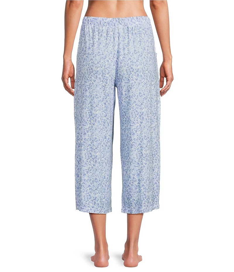 Nottibianche Spring Drop Print Drawstring Tie Knit Coordinating Sleep Pants