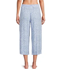 Nottibianche Spring Drop Print Drawstring Tie Knit Coordinating Sleep Pants