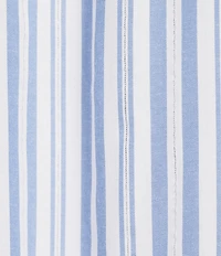 Nottibianche Striped Split Round Neck Cap Sleeve Coordinating Woven Sleep Top