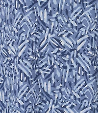 Nottibianche Texture Line Print Short Sleeve V-Neck Pocketed Knit Caftan