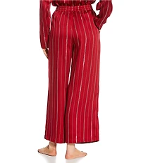 Nottibianche Woven Satin Metallic Stripe Coordinating Sleep Pants