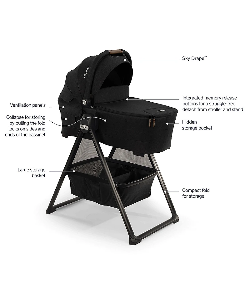 Nuna SWIV & TRIV series bassinet + stand