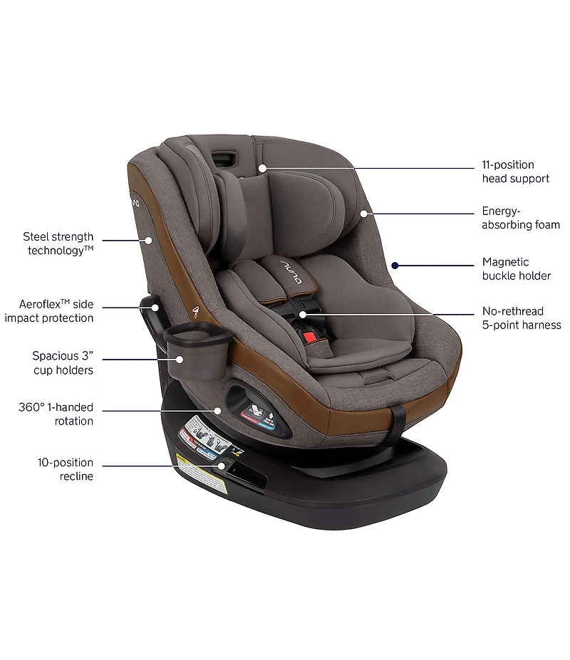 Nuna REVV Maxx 360° Rotating Convertible Car Seat