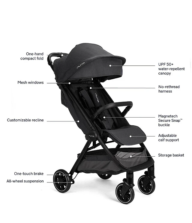 Nuna TRVL™ Self-Folding Ocean Compact Stroller