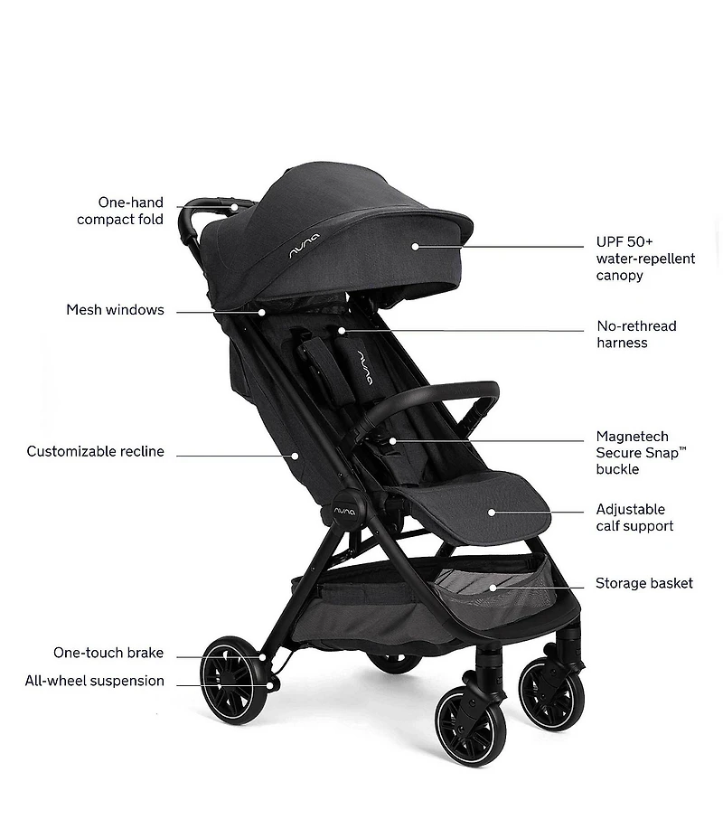 Nuna TRVL™ Self-Folding Ocean Compact Stroller
