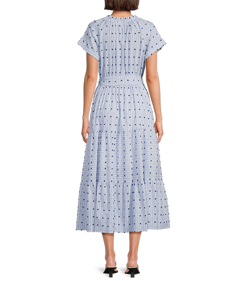 Nurture Belted Short Sleeve V-Neck Maxi Dress