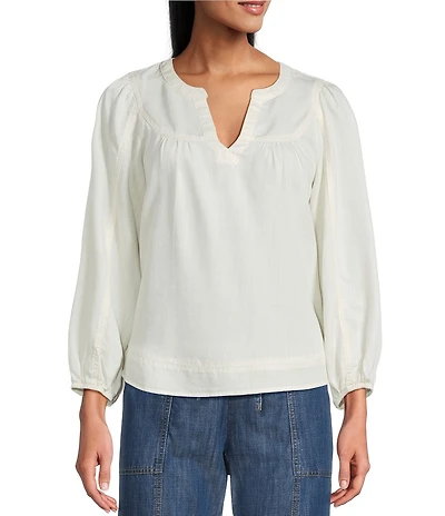 Nurture Bracelet Sleeve Notch Neck Blouse