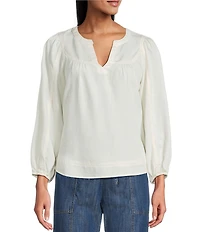 Nurture Bracelet Sleeve Notch Neck Blouse