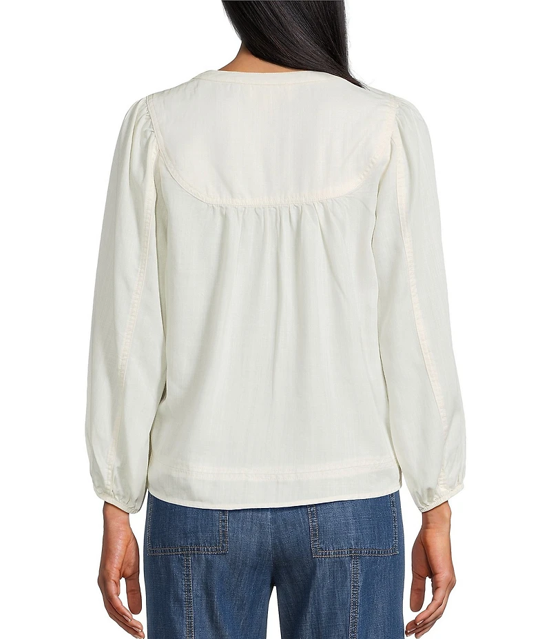 Nurture Bracelet Sleeve Notch Neck Blouse