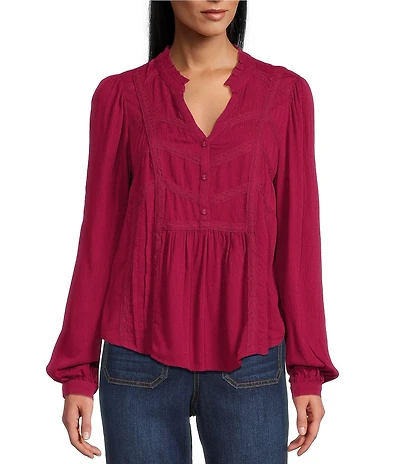 Nurture Bracelet Sleeve Y-Neck Top