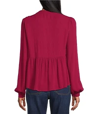 Nurture Bracelet Sleeve Y-Neck Top