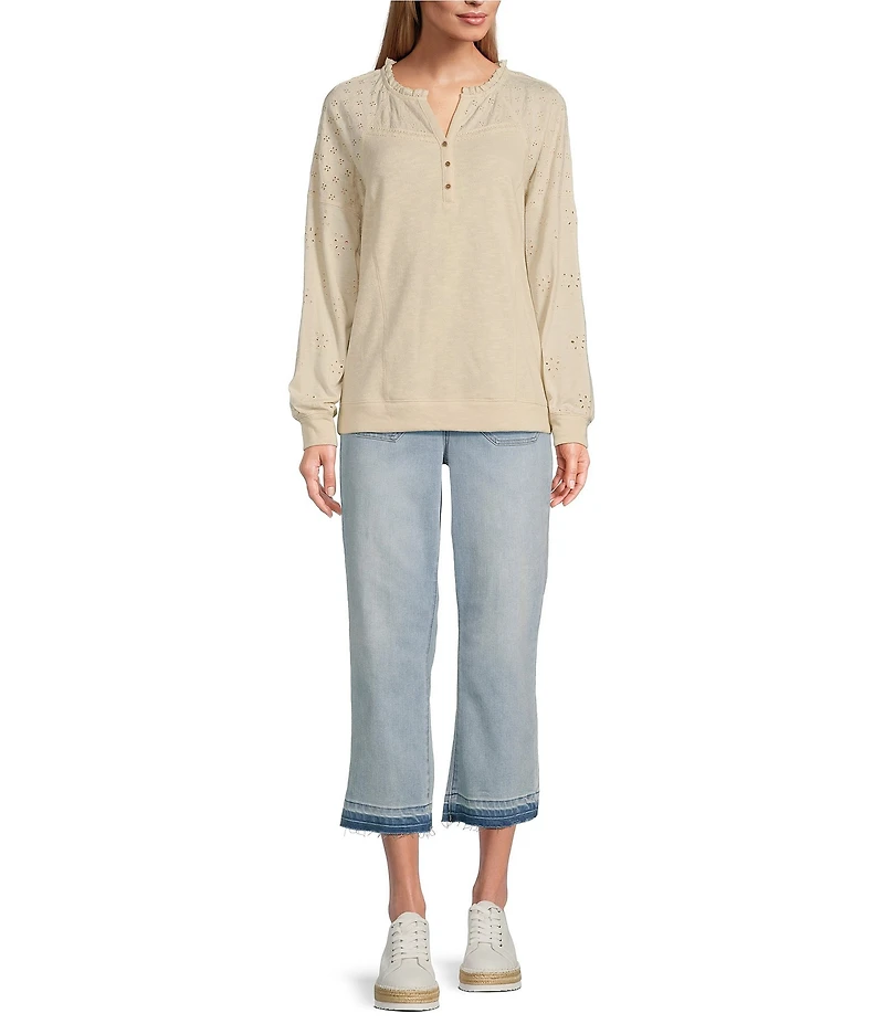 Nurture by Westbound Crop Kick Flare Patch Pocket Jeans