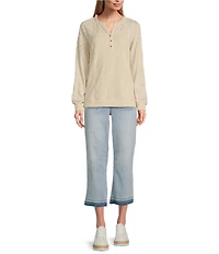 Nurture by Westbound Crop Kick Flare Patch Pocket Jeans