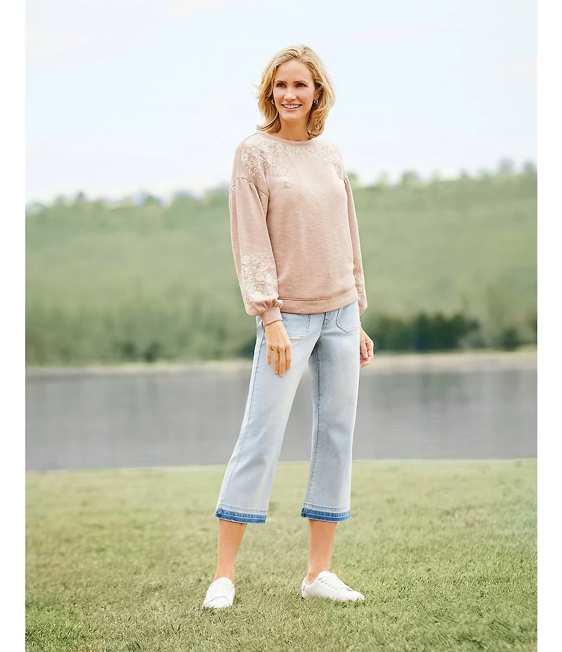 Nurture by Westbound Crop Kick Flare Patch Pocket Jeans