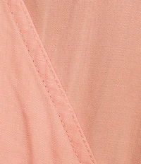 Nurture by Westbound Faux Wrap V-Neckline 3/4 Sleeve Belted Midi Dress