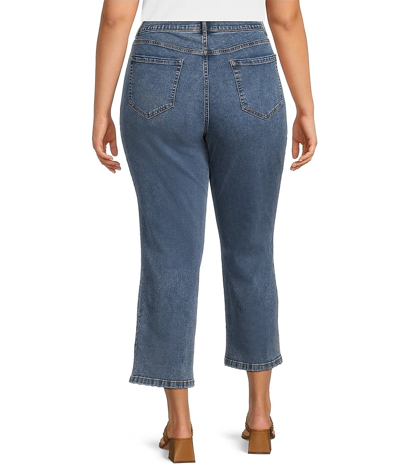 Nurture by Westbound Plus Size High Rise 5-Pocket Slim Crop Rolled Cuff Boyfriend Jeans