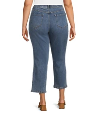 Nurture by Westbound Plus Size High Rise 5-Pocket Slim Crop Rolled Cuff Boyfriend Jeans