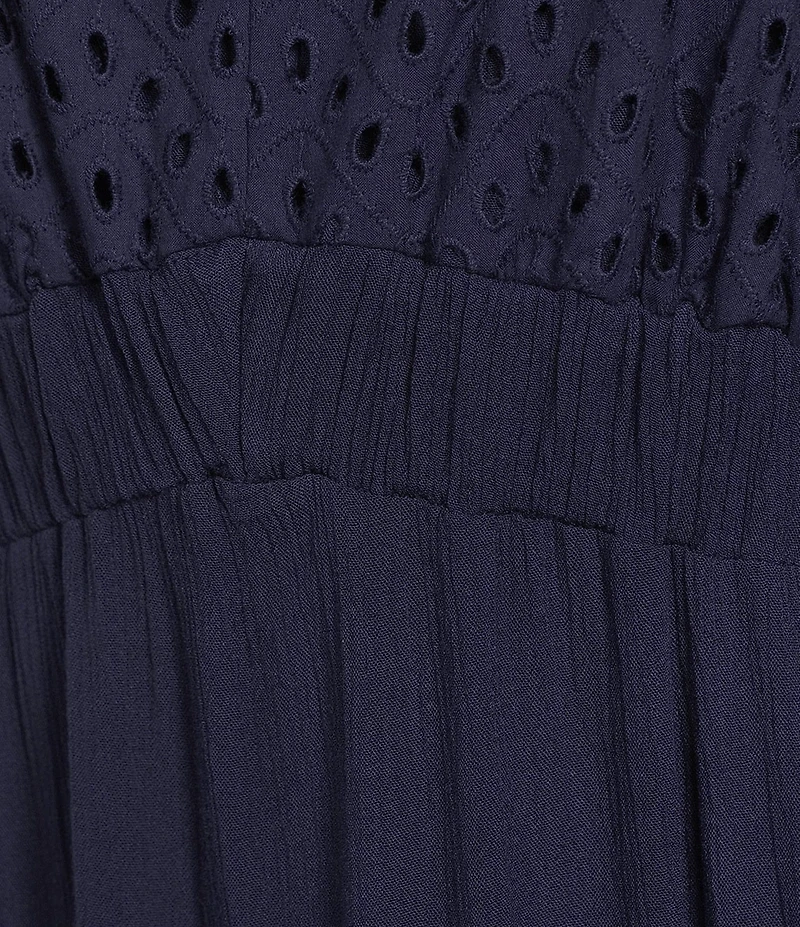 Nurture Elbow Bubble Sleeve V-Neck Maxi Dress