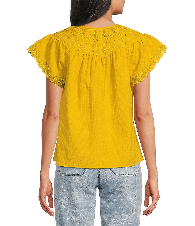 Nurture Flutter Sleeve V-Neck Top