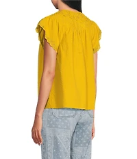 Nurture Flutter Sleeve V-Neck Top