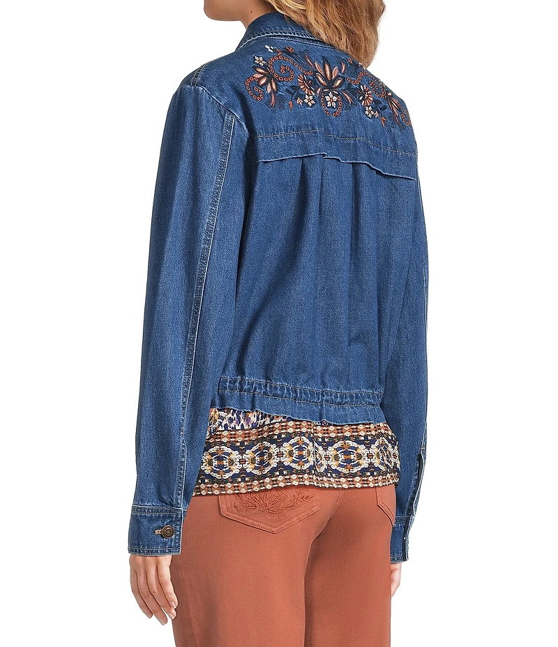 Nurture Long Sleeve Denim Swing Jacket