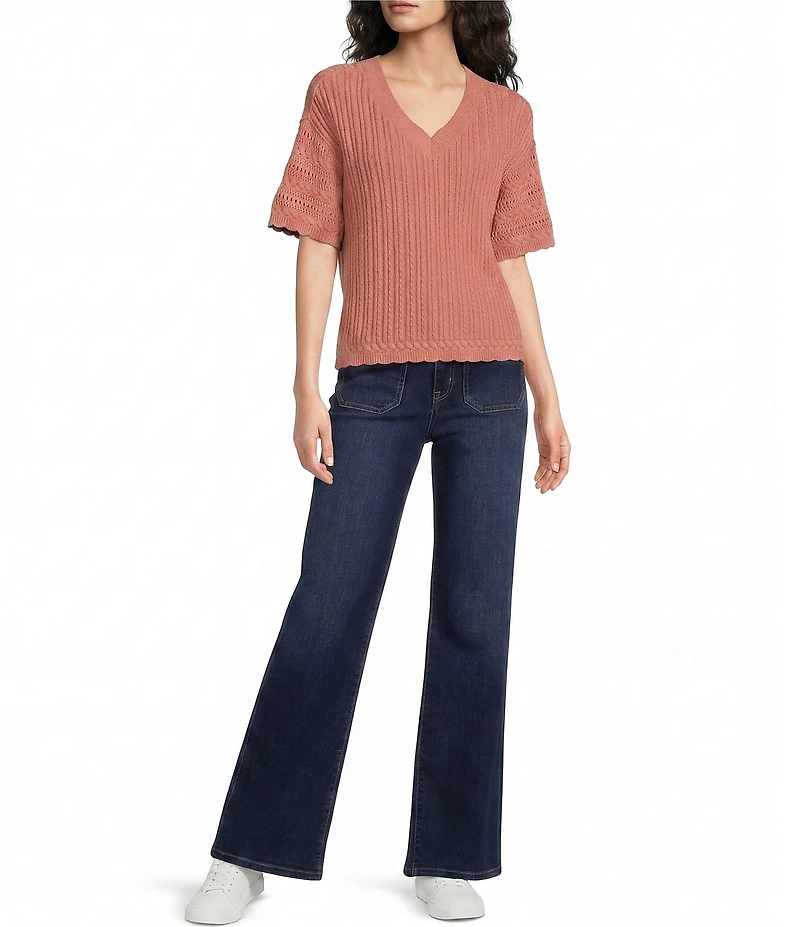 Nurture Mid Rise Wide Leg Jeans