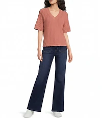 Nurture Mid Rise Wide Leg Jeans