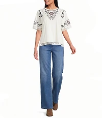 Nurture Mid Rise Wide Leg Pants