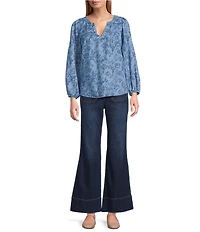 Nurture Notch Neck Bracelet Sleeve Blouse
