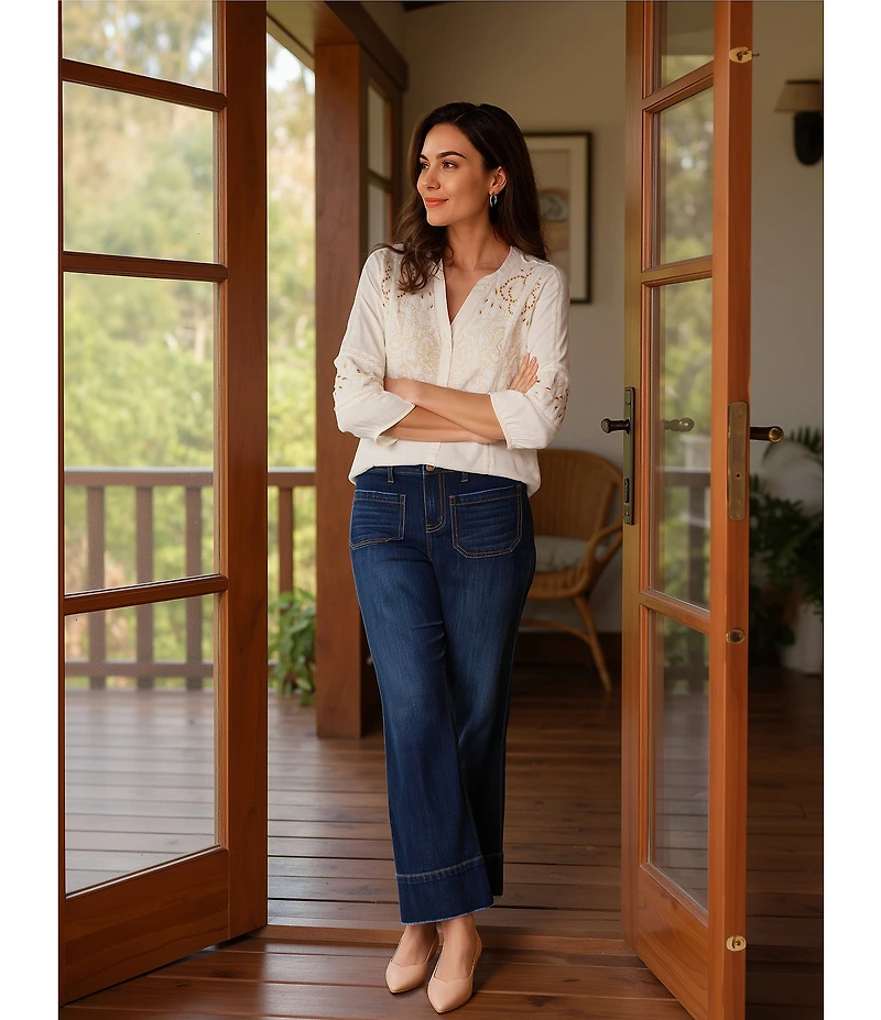 Nurture Patch Pocket High Rise Flare Jeans