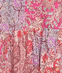 Nurture Patchwork Flutter Sleeve V-Neck Dress