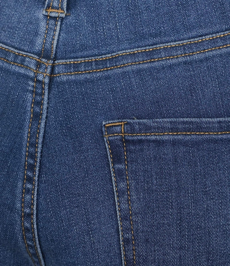 Nurture Petite Mid Rise Embroidered Straight Ankle Jeans