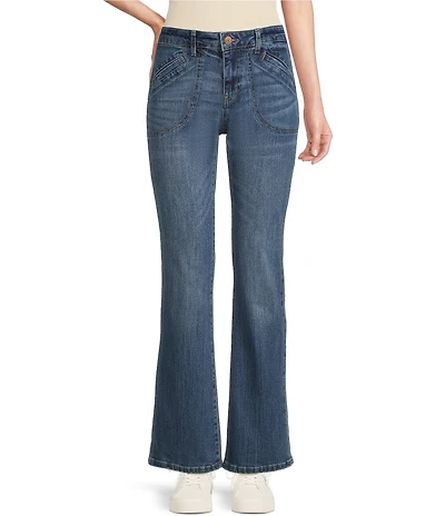 Nurture Petite Mid Rise Welt Pocket Bootcut Jeans
