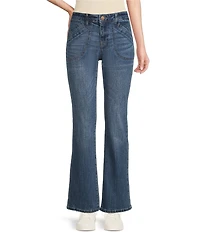 Nurture Petite Mid Rise Welt Pocket Bootcut Jeans