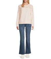 Nurture Petite Mid Rise Welt Pocket Bootcut Jeans