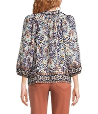 Nurture Petite Size 3/4 Sleeve V-Neck Peasant Top
