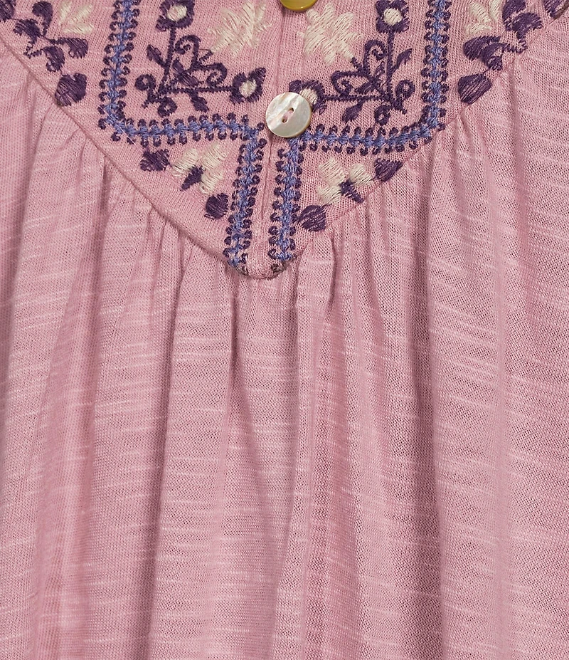 Nurture Petite Size Crew Neckline Short Sleeve V-Neck Top