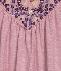 Nurture Petite Size Crew Neckline Short Sleeve V-Neck Top