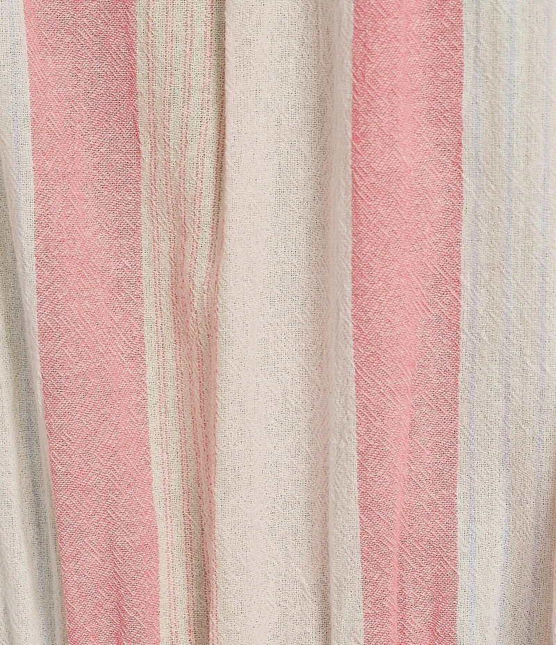 Nurture Petite Size Elbow Puff Sleeve V-Neck Midi Dress