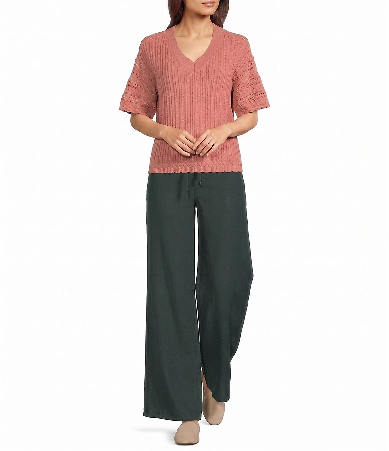 Nurture Petite Size High Rise Palazzo Pull-On Pants