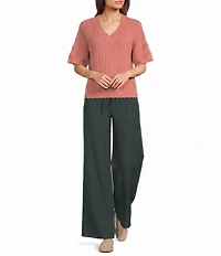 Nurture Petite Size High Rise Palazzo Pull-On Pants