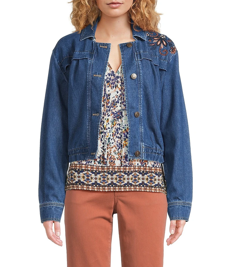 Nurture Petite Size Long Sleeve Denim Swing Jacket