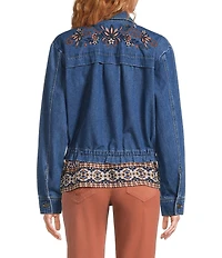 Nurture Petite Size Long Sleeve Denim Swing Jacket