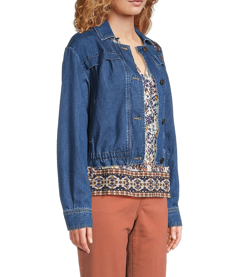 Nurture Petite Size Long Sleeve Denim Swing Jacket