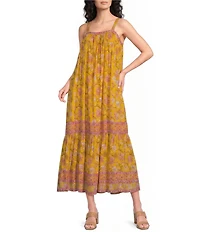 Nurture Petite Sleeveless Square Neck Midi Dress